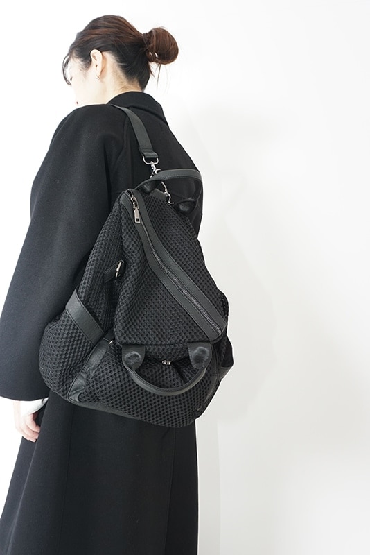 Pauline Bleu メッシュ3WAYバッグ