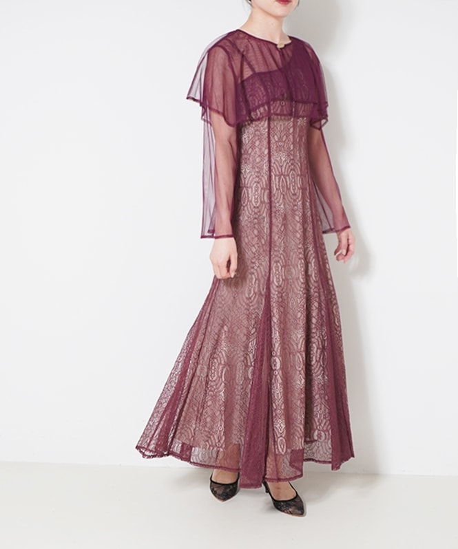 LE'RUR Cape blouse darmask dress | DRESS,DRESS | ROOM903 online
