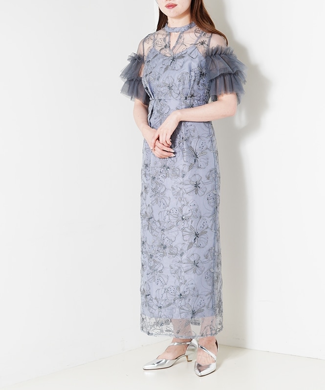 スーツ・フォーマル・ドレス ANDRESD embroidery cape dress スーツ