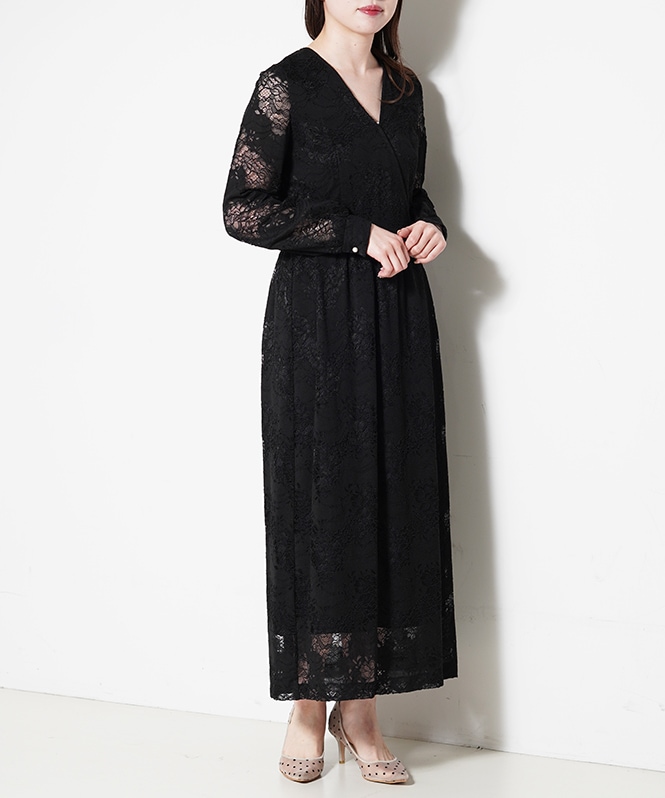 レースカシュクールワンピース