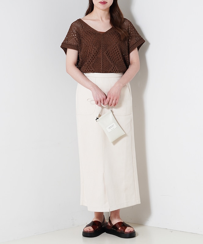 ROSIEE フェイクスエードロングタイトSK
