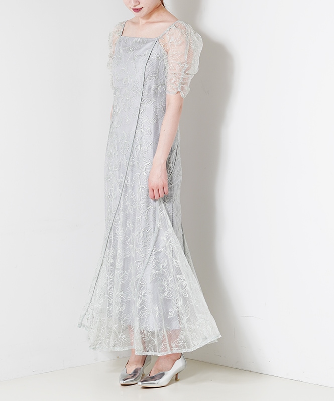 ANDRESD wave piping frare dress