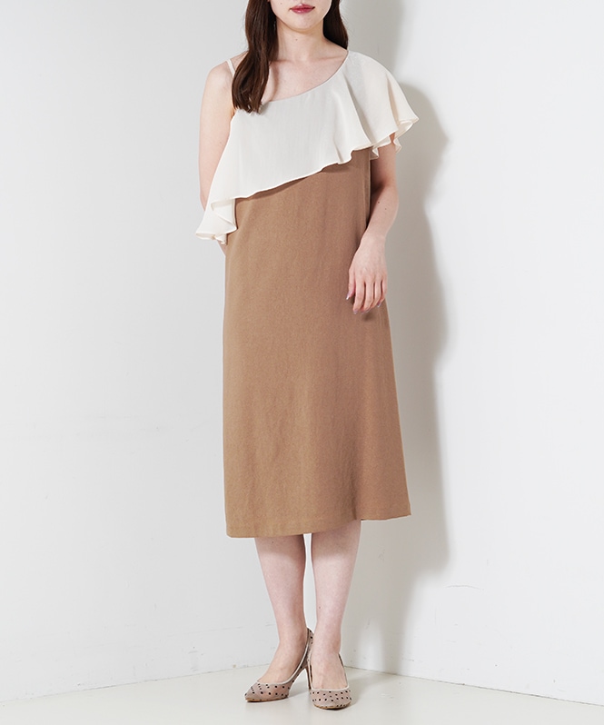 muller of yoshiokubo アシンメトリーフリルドレス