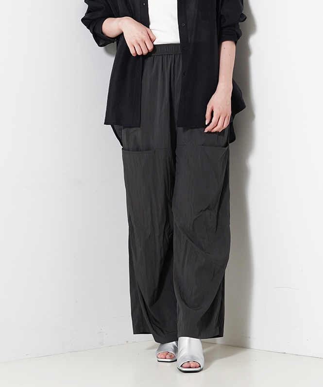 パンツ 3mica3 AMBIDEX Store 〇lasew ギャザーパンツ(F キナリ): FLAT-cic-HATENA