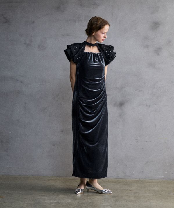 スーツ・フォーマル・ドレス ANDRESD drape dress BLACK スーツ・フォーマル・ドレス ANDRESD drape dress BLACK ANDRESD