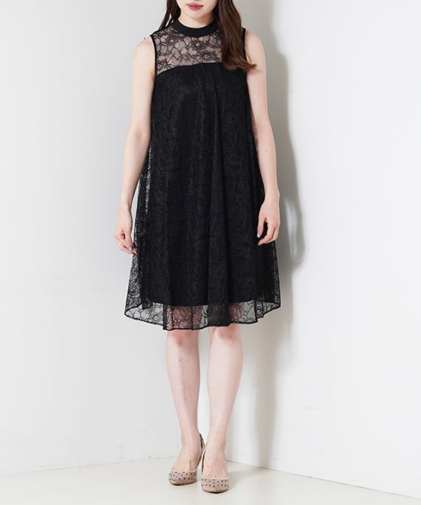 新品　kaene 花柄ワンピース　ネイビー　32 花柄ワンピース Vネック 全2色[品番：JSFW0011086]｜JS FASHION