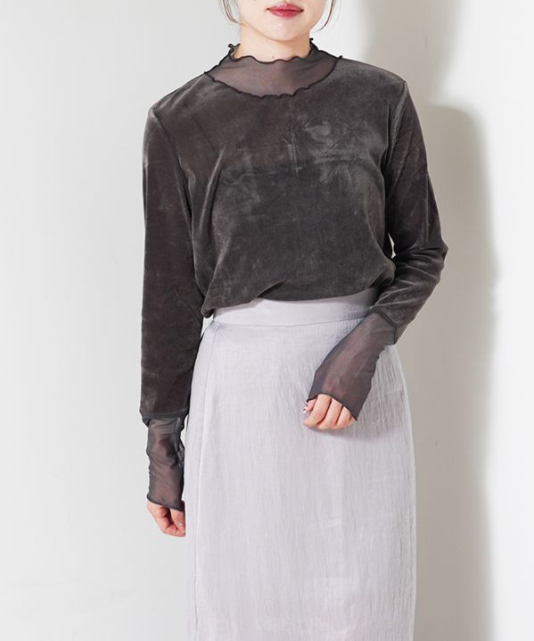 シアーベロアハイネック