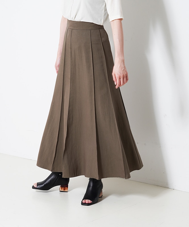 ピンタックフレアスカート