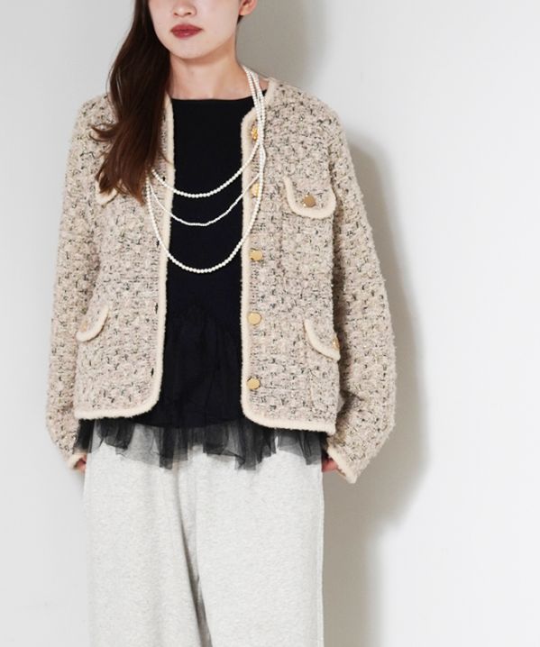 Tweed knit JK
