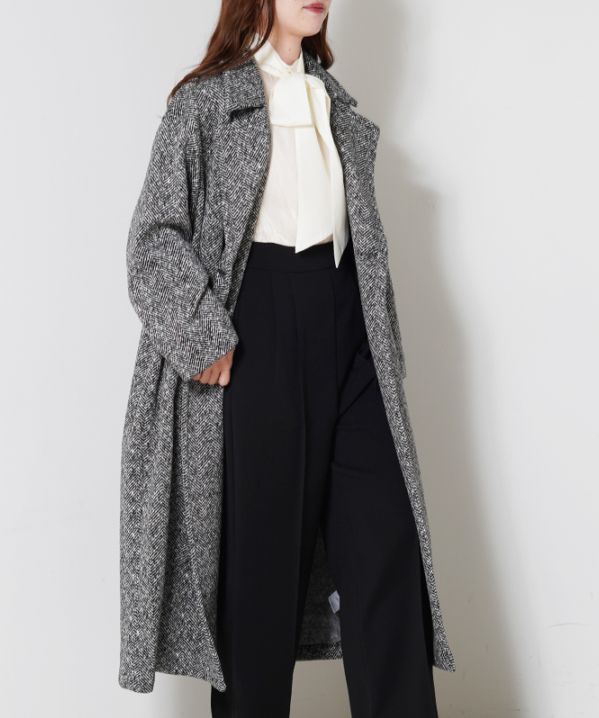 軽量裏起毛ロングコート