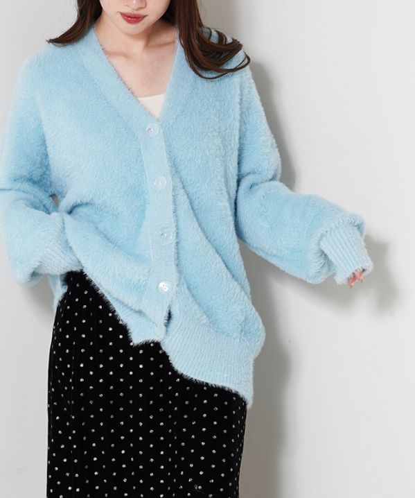 フェザーヤーンカーディガン