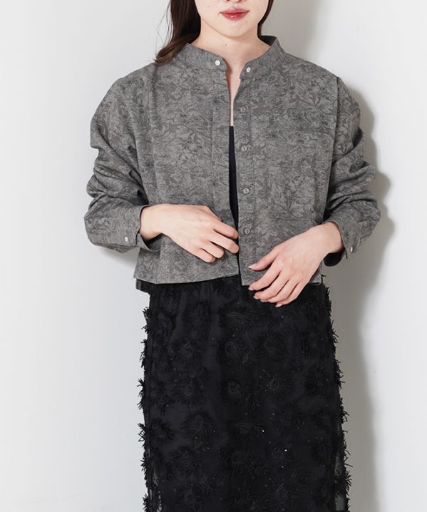 花柄ショートシャツ