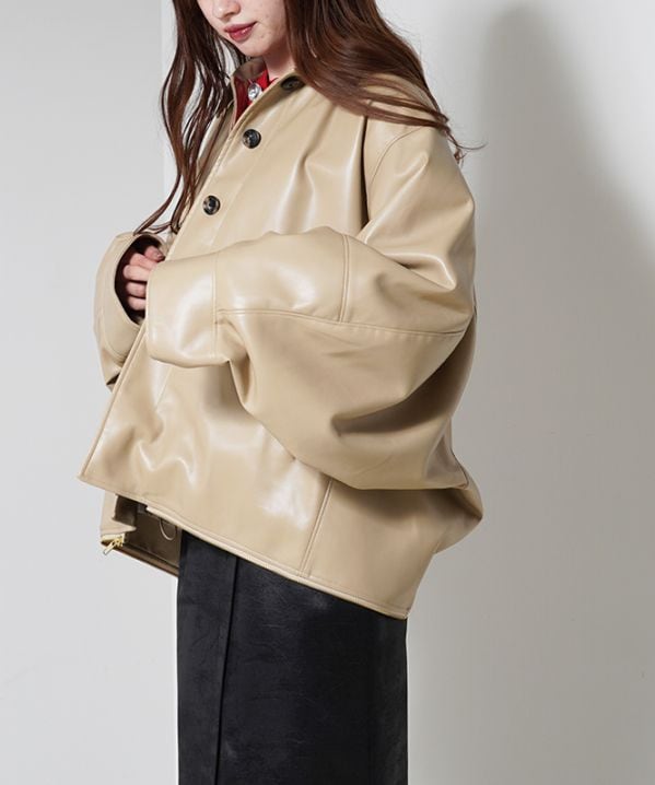 上下着2WAY合皮ブルゾン