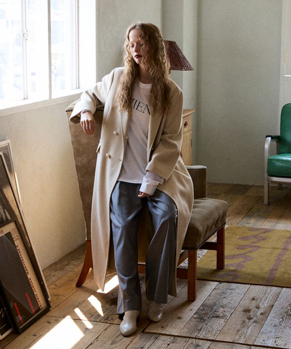 パール釦チェスターコート