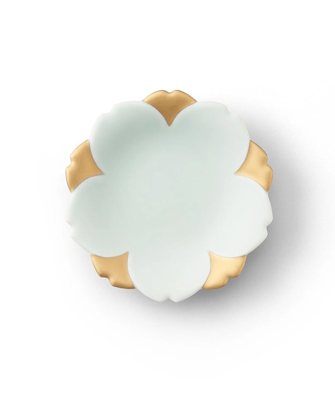 【受注生産】モイスト青磁 金彩 桜銘々皿