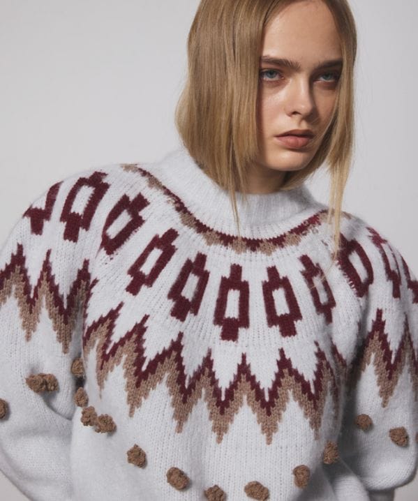 ノルディック柄ニット