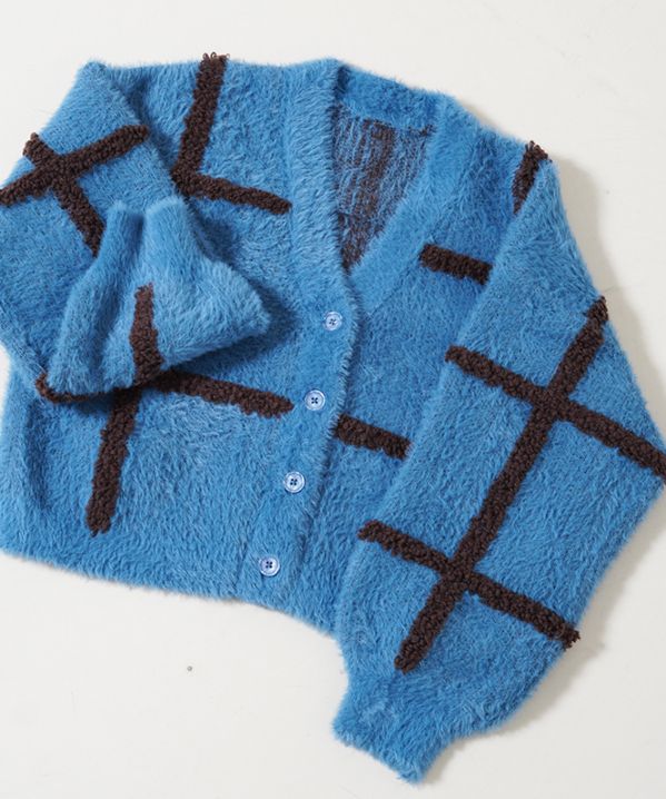 立体ジャガードカーディガン