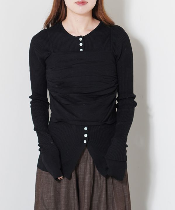 Wool Blend set knit TOPS