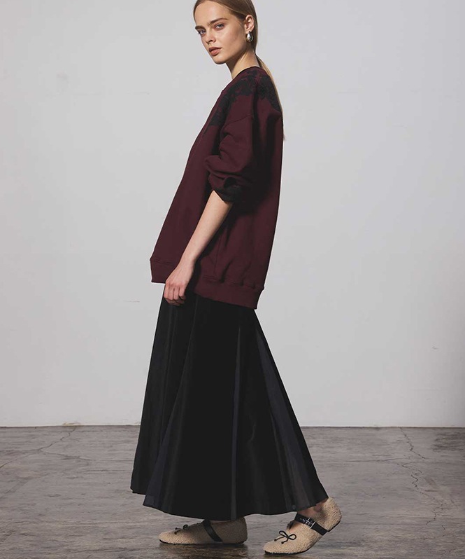 COEL フラワー刺繍スウェット COEL Online Storeフラワー刺繍スウェット(F ボルドー): TOPS