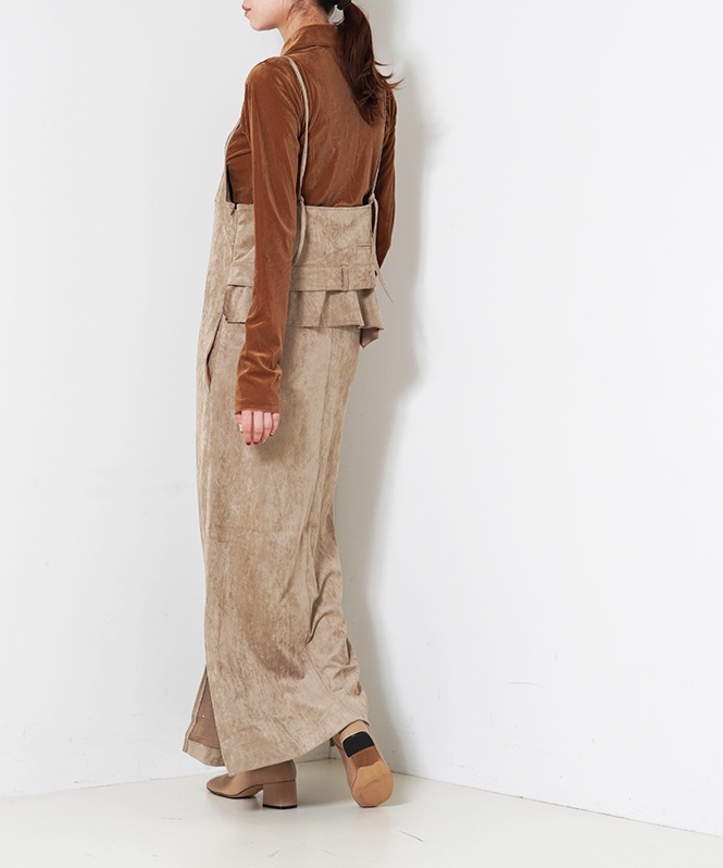 スエードキャミワンピース