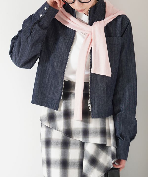 デニムショートシャツ