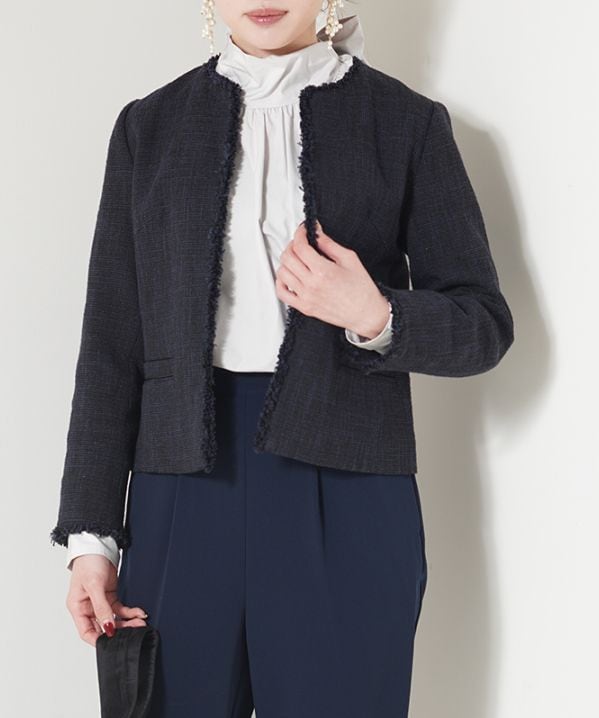 エアーファンシー杢ツイードジャケット