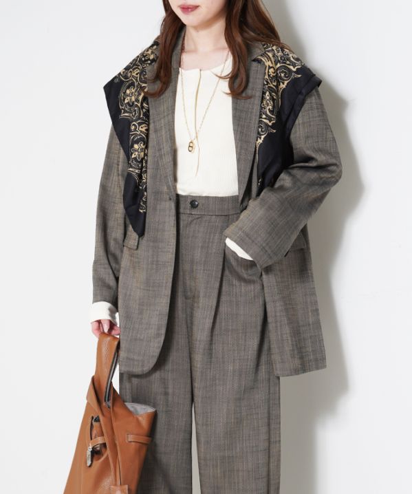 シャンブレーテーラードジャケット