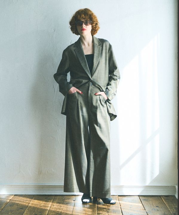 シャンブレーテーラードジャケット