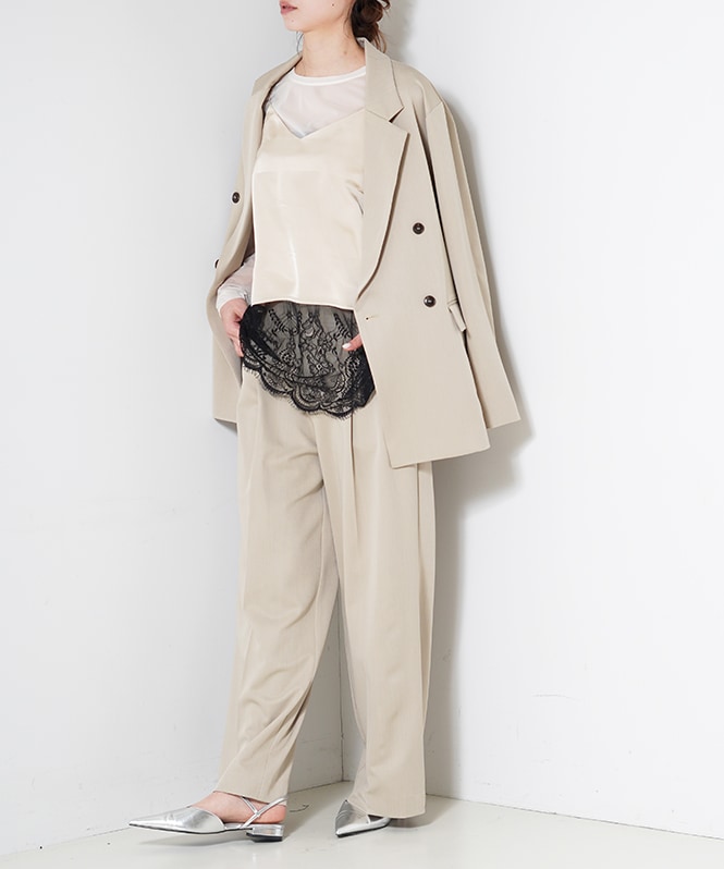 袖スリットダブルジャケット