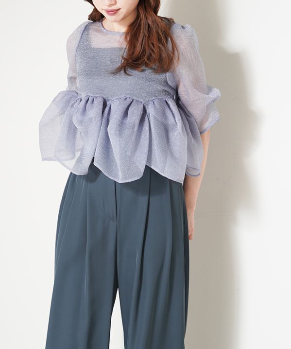 Organza Peplum 3Piece