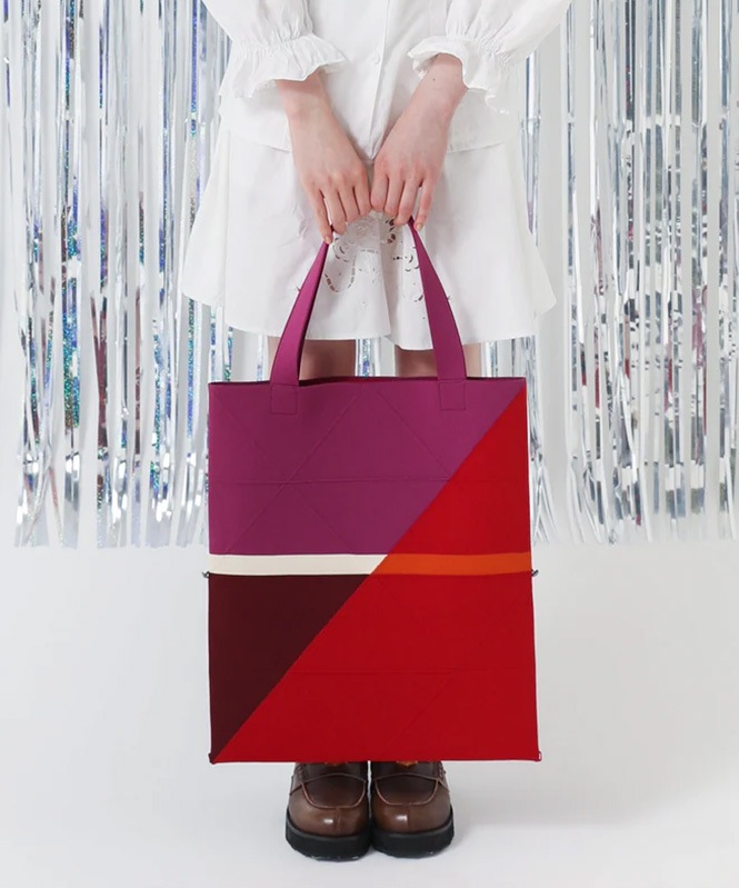 ORIGAMI KNIT BAG-COLOR BLOCK