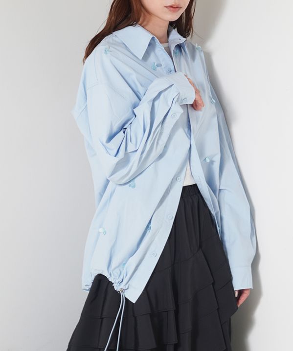 Ellis Embellished Drawstring Shirt