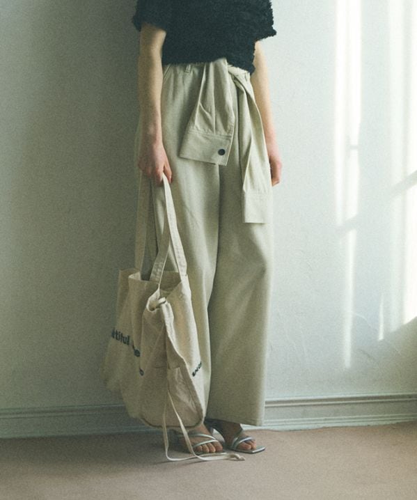 ウエスト巻きパンツ