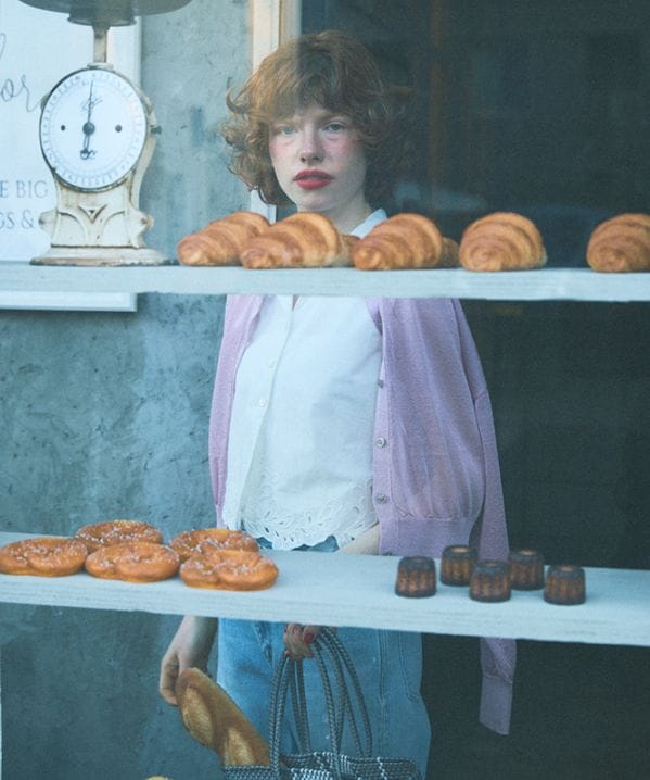 ラメニットシアーカーディガン