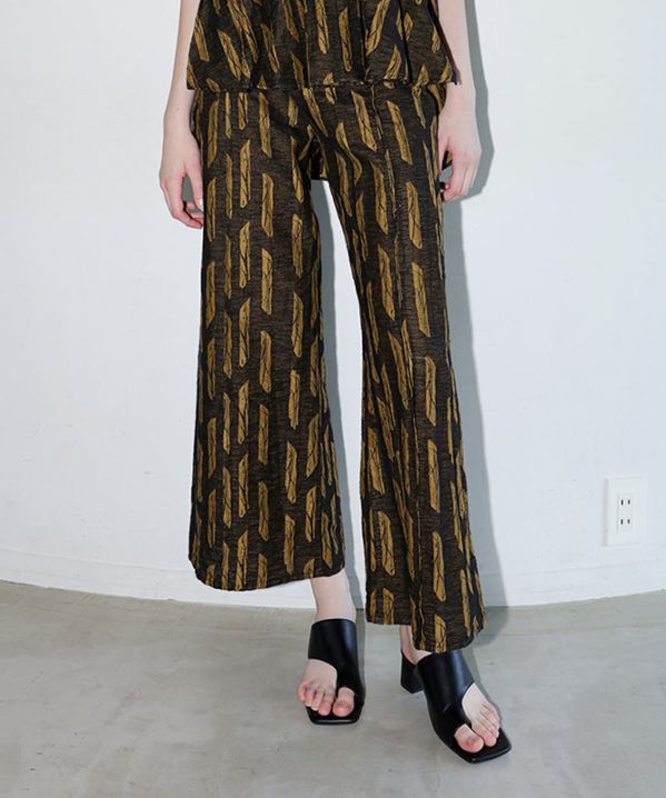 Stripe Jacquard Wide Pants