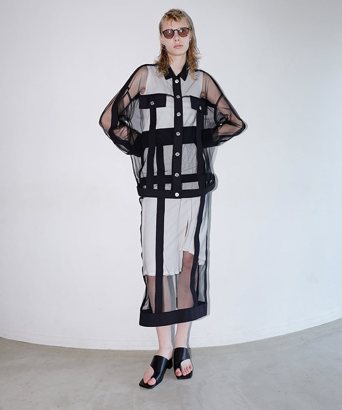 Sheer Tulle Tracker Jacket