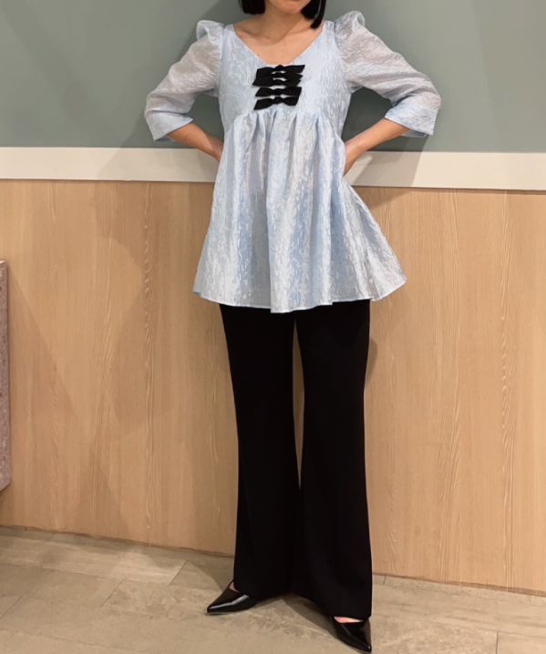 edge ribbon setup dress