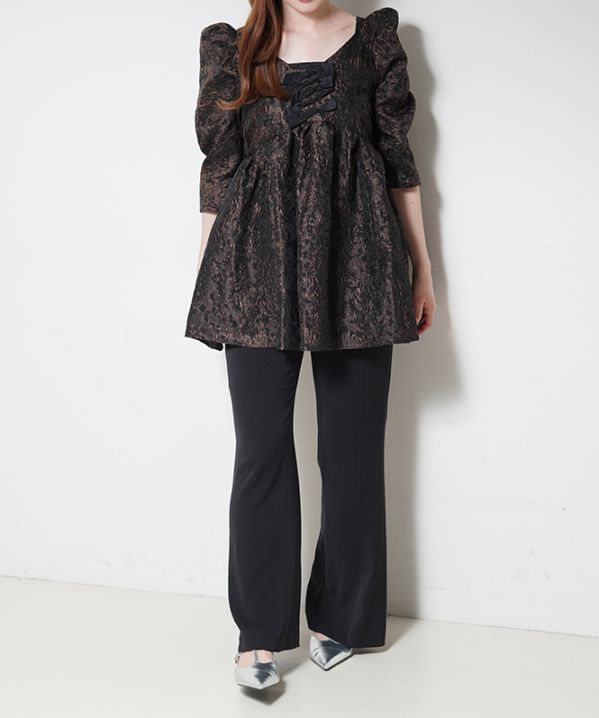 edge ribbon setup dress