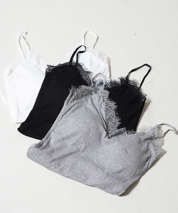 お客様ホワイトキャミ カップ付きレースキャミ | TOPS,キャミソール／タンクトップ | ROOM903