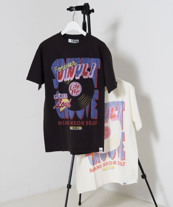 レコードプリントヴィンテージTシャツ