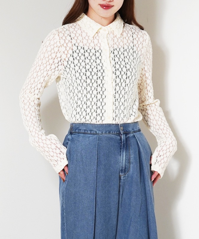 くりーむページ Vingtrois レースシャツ | ALL ITEM | ROOM903 online