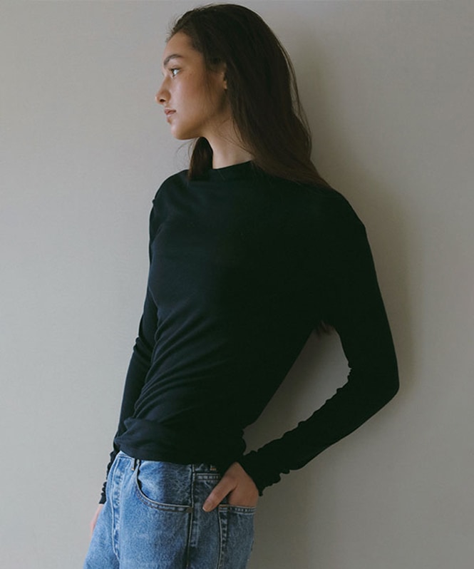 ETRE TOKYO デザインネックシアープルオーバー | TOPS,ニット