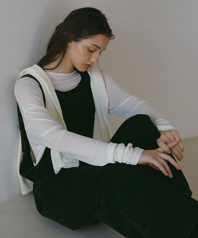 ETRE TOKYO デザインネックシアープルオーバー | TOPS,ニット