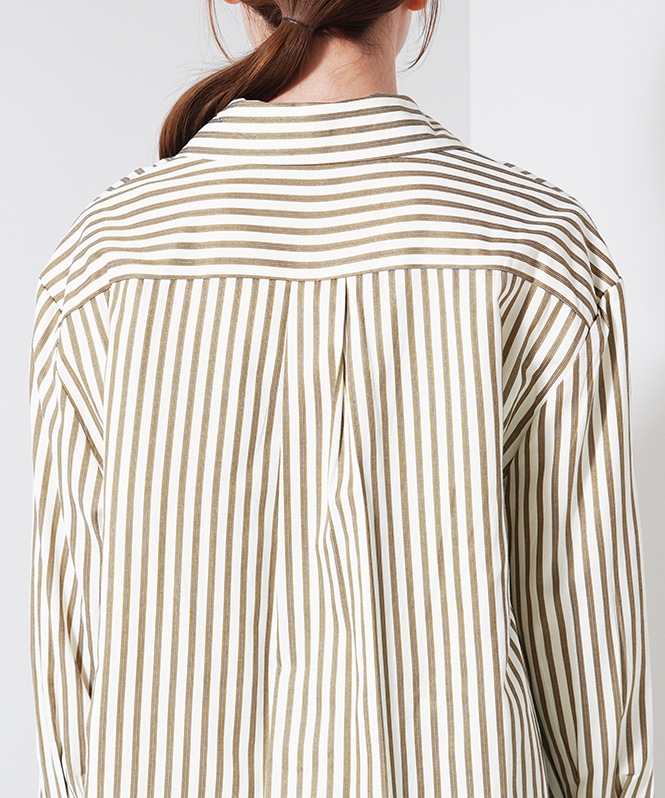 ロングカフスWジップストライプシャツ | ALL ITEM | ROOM903 online