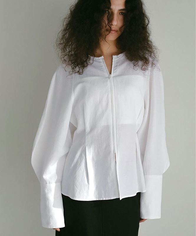 フロントファスナーウエストシェイプトップス | TOPS,シャツ／ブラウス