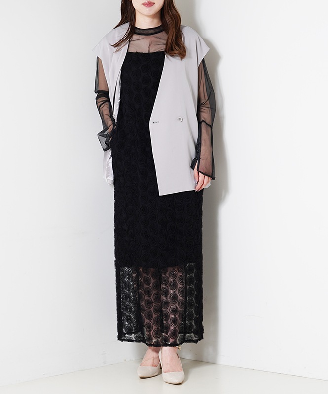 Rose race pencil dress