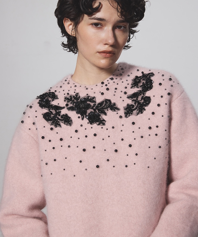 フォックス混ビジュー刺繍ニット | ALL ITEM | ROOM903 online