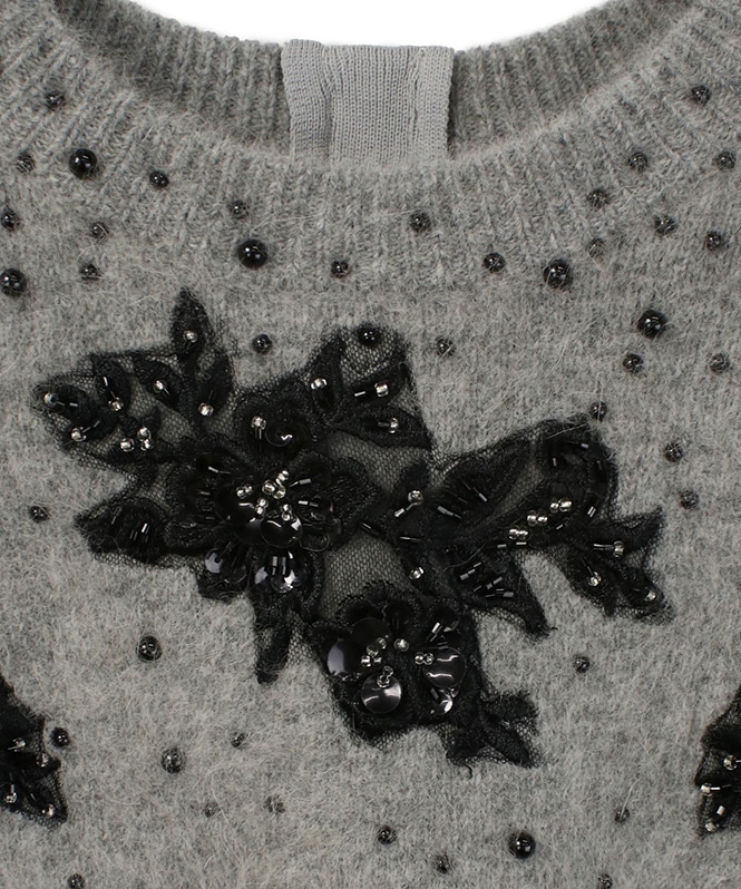 フォックス混ビジュー刺繍ニット | ALL ITEM | ROOM903 online