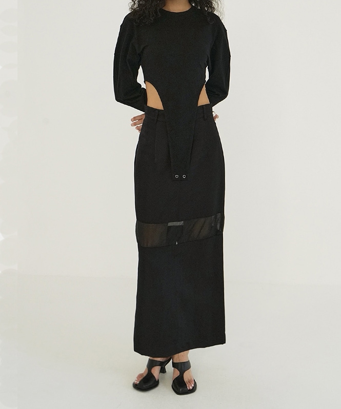 スカート CLANE SHEER SWITCHING STRAIGHT SKIRT CLANE SHEER SWITCHING STRAIGHT SK | ALL ITEM | ROOM903 online