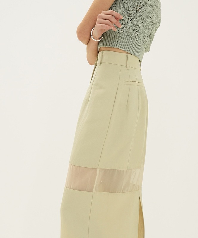 スカート clane SHEER SWITCHING STRAIGHT SKIRT CLANE SHEER SWITCHING STRAIGHT SK | ALL ITEM | ROOM903 online
